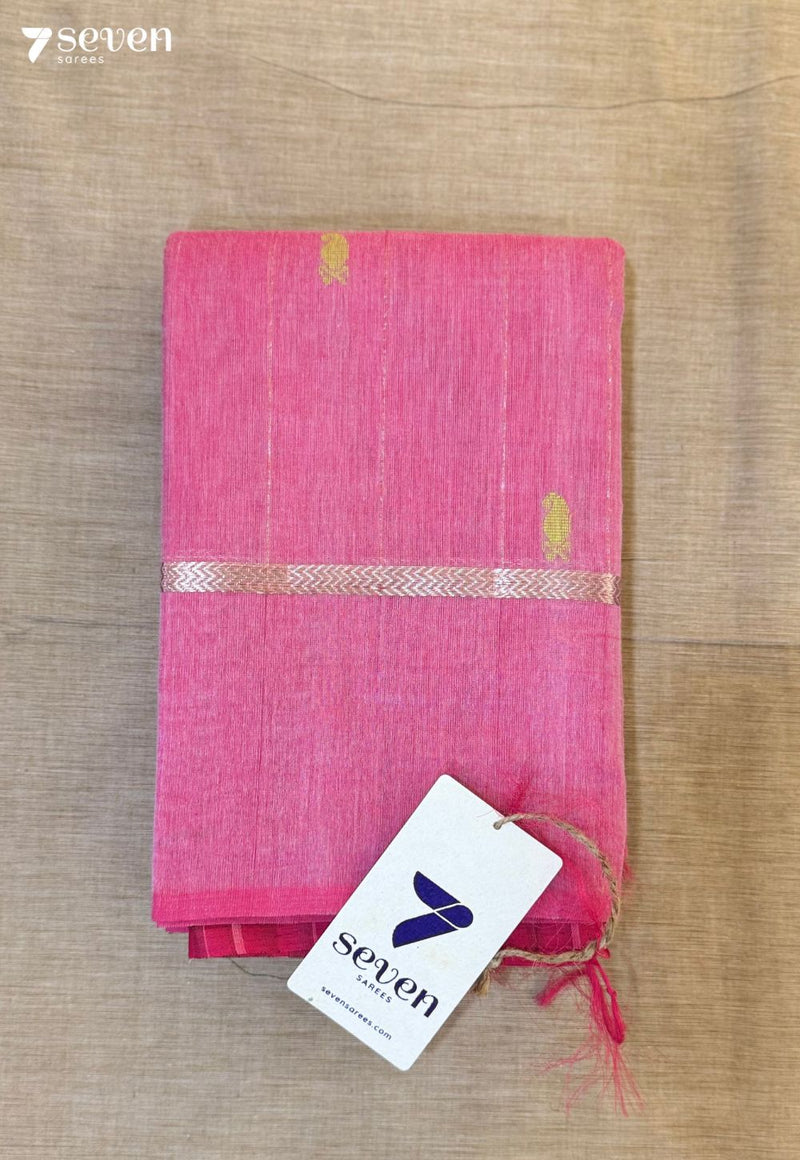 Khadi Rose Signature Seven Handloom Pink Bangalore Vegan Silk Saree
