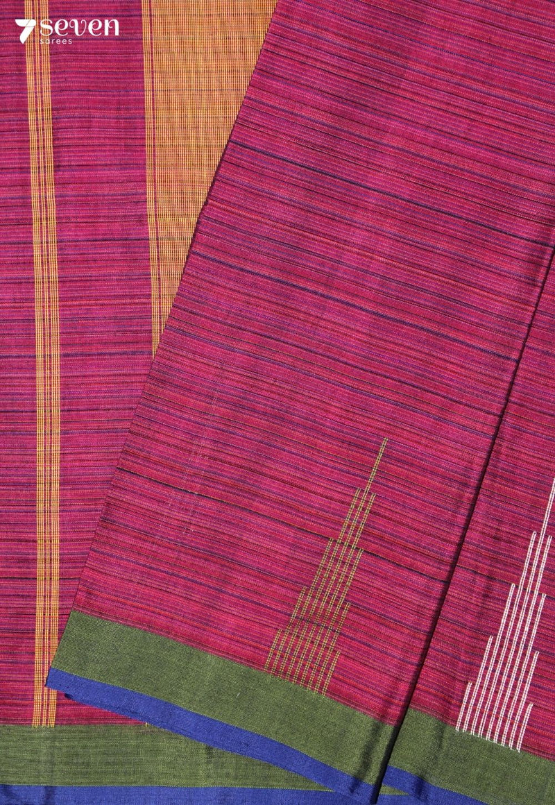 Nairaya Signature Seven Handloom Pink Bangalore Pure Cotton Saree