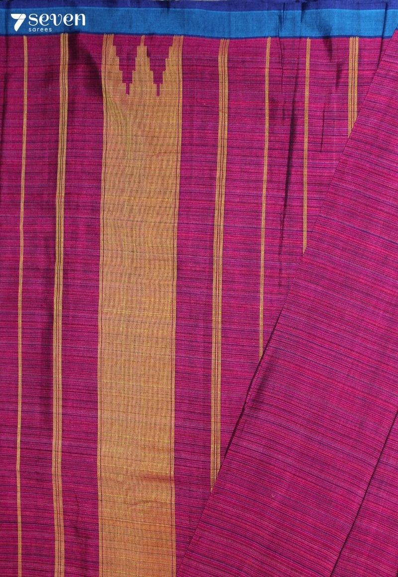 Nairaya Signature Seven Handloom Pink Bangalore Pure Cotton Saree