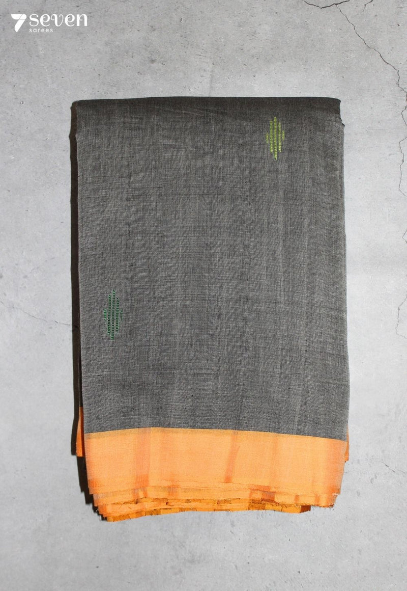 Avritha Signature Seven Handloom Grey Bangalore Pure Cotton Saree