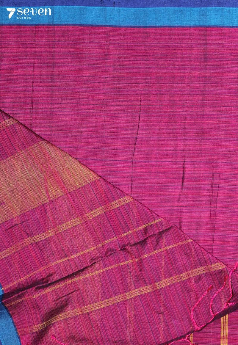 Nairaya Signature Seven Handloom Pink Bangalore Pure Cotton Saree