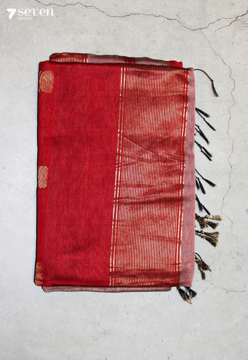 Sholika Maheshwari Handloom Pink Silk Cotton Saree