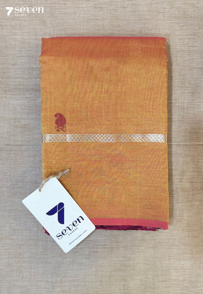 Rust Mehandi Signature Seven Handloom Gold Bangalore Vegan Silk Saree