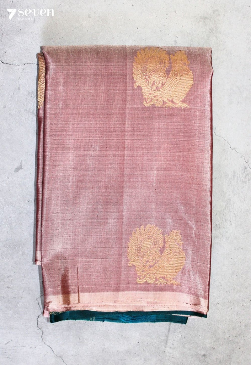 Tharvini Signature Seven Handloom Light Brown Bangalore Pure Silk Cotton Saree