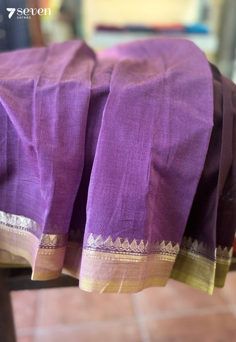 Ira Signature Seven Handloom Dark Brown Bangalore Pure Cotton Saree