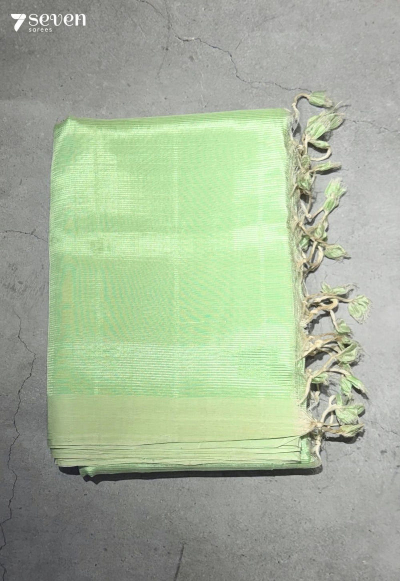 Anagha Mangalagiri Handloom Green Vegan Silk Saree