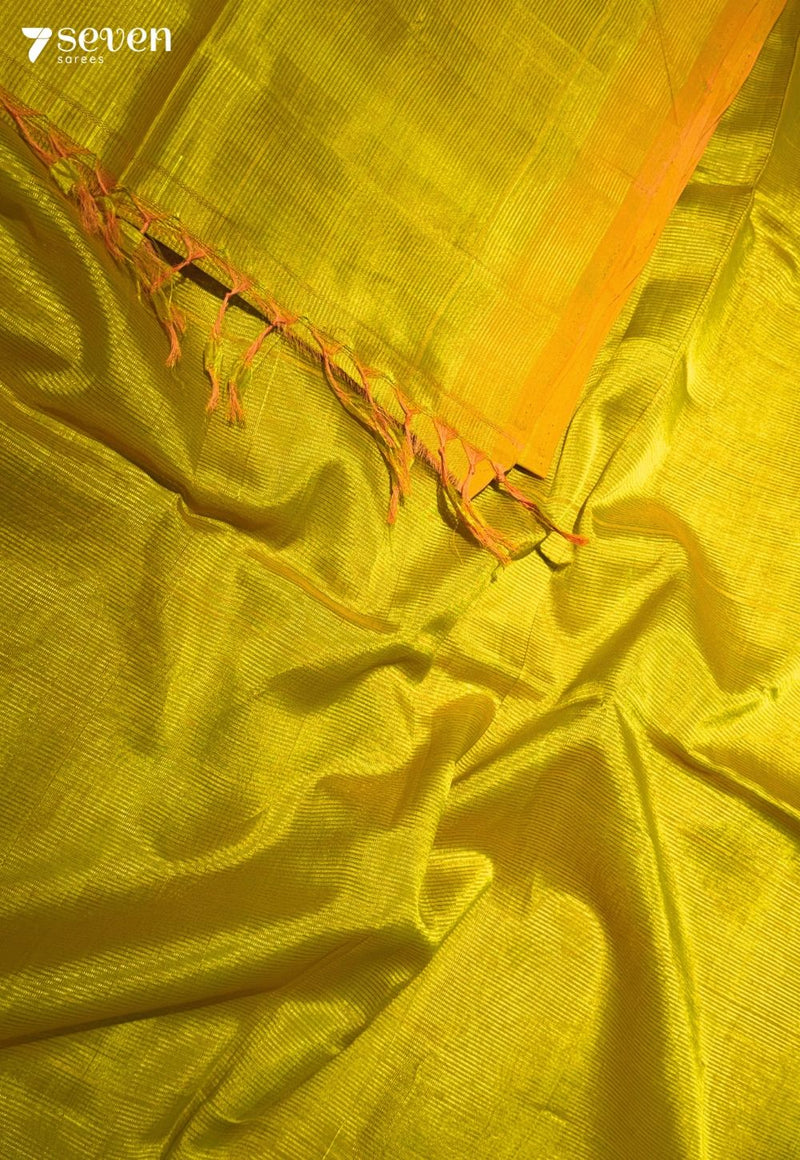 Rohisha Mangalagiri Handloom Yellow Vegan Silk Saree