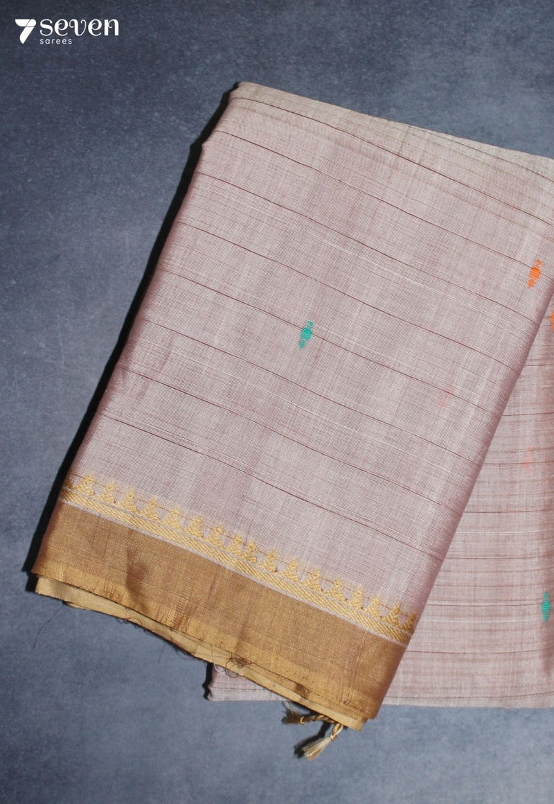 Varnili Signature Seven Handloom Mauve Bangalore Pure Cotton Saree