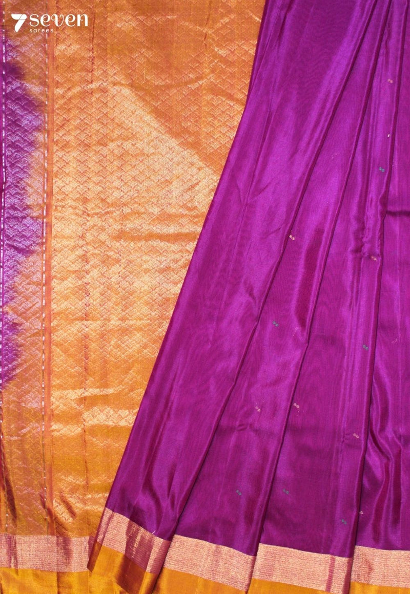 Vaanvitha Signature Seven Handloom Dark Pink Bangalore Pure Silk Cotton Saree