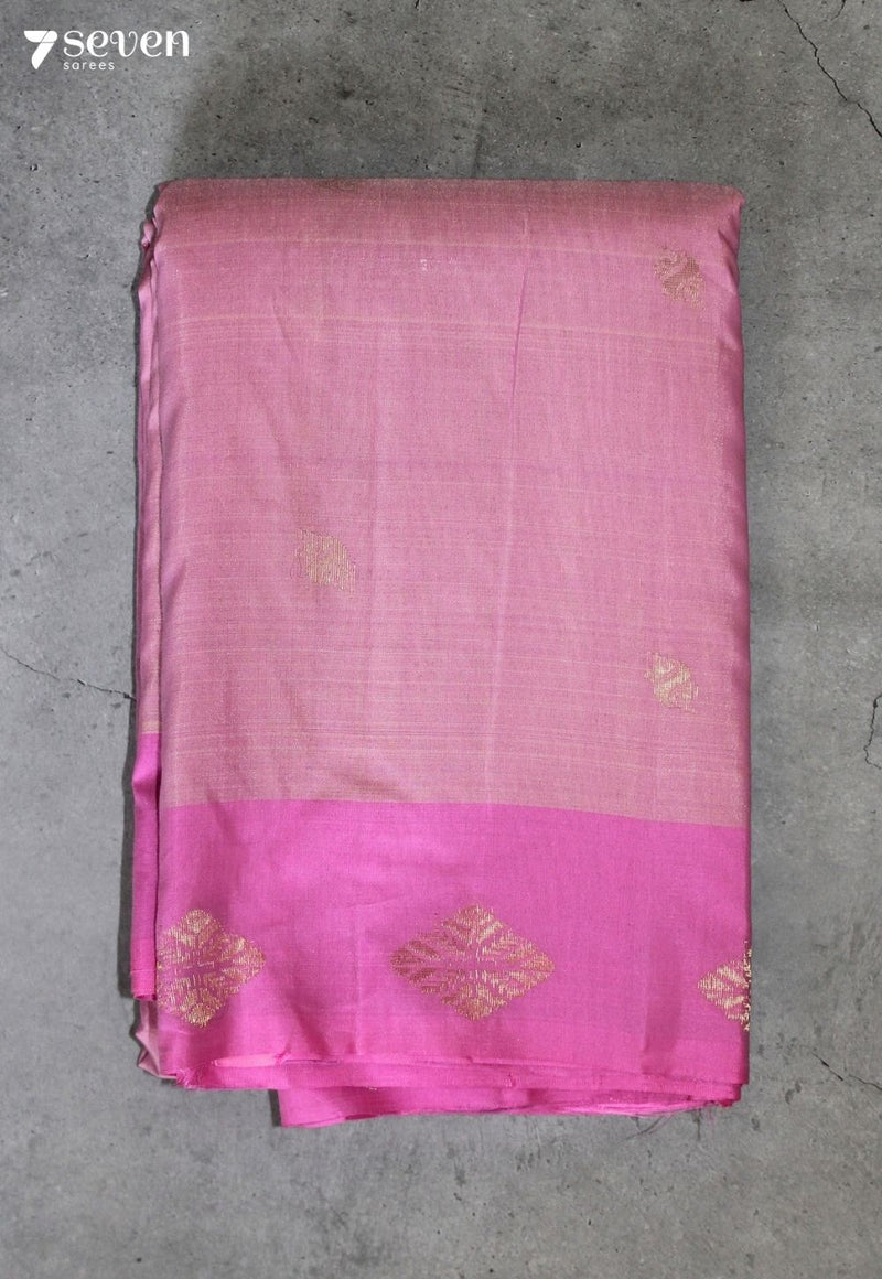 Yavetha Signature Seven Handloom Pink Bangalore Pure Silk Cotton Saree