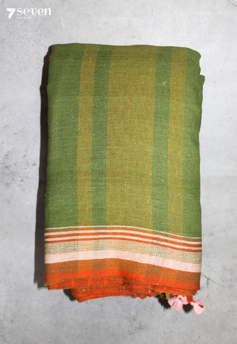 Lohasi Kutch Green Handloom Kala Cotton Bhujodi Saree