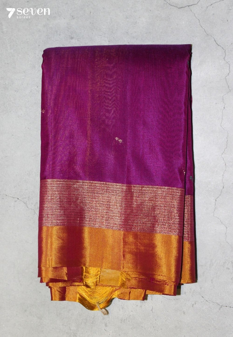 Vaanvitha Signature Seven Handloom Dark Pink Bangalore Pure Silk Cotton Saree