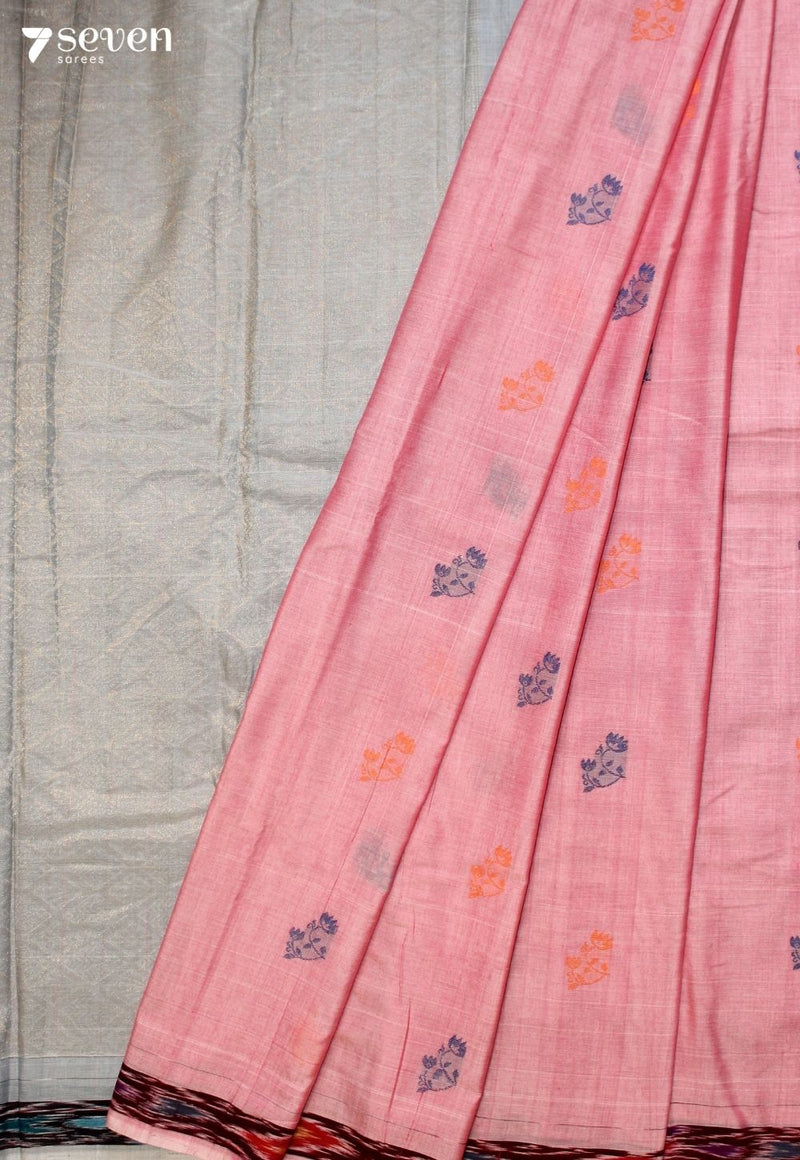 Suvaira Signature Seven Handloom Pink Bangalore Pure Cotton Saree