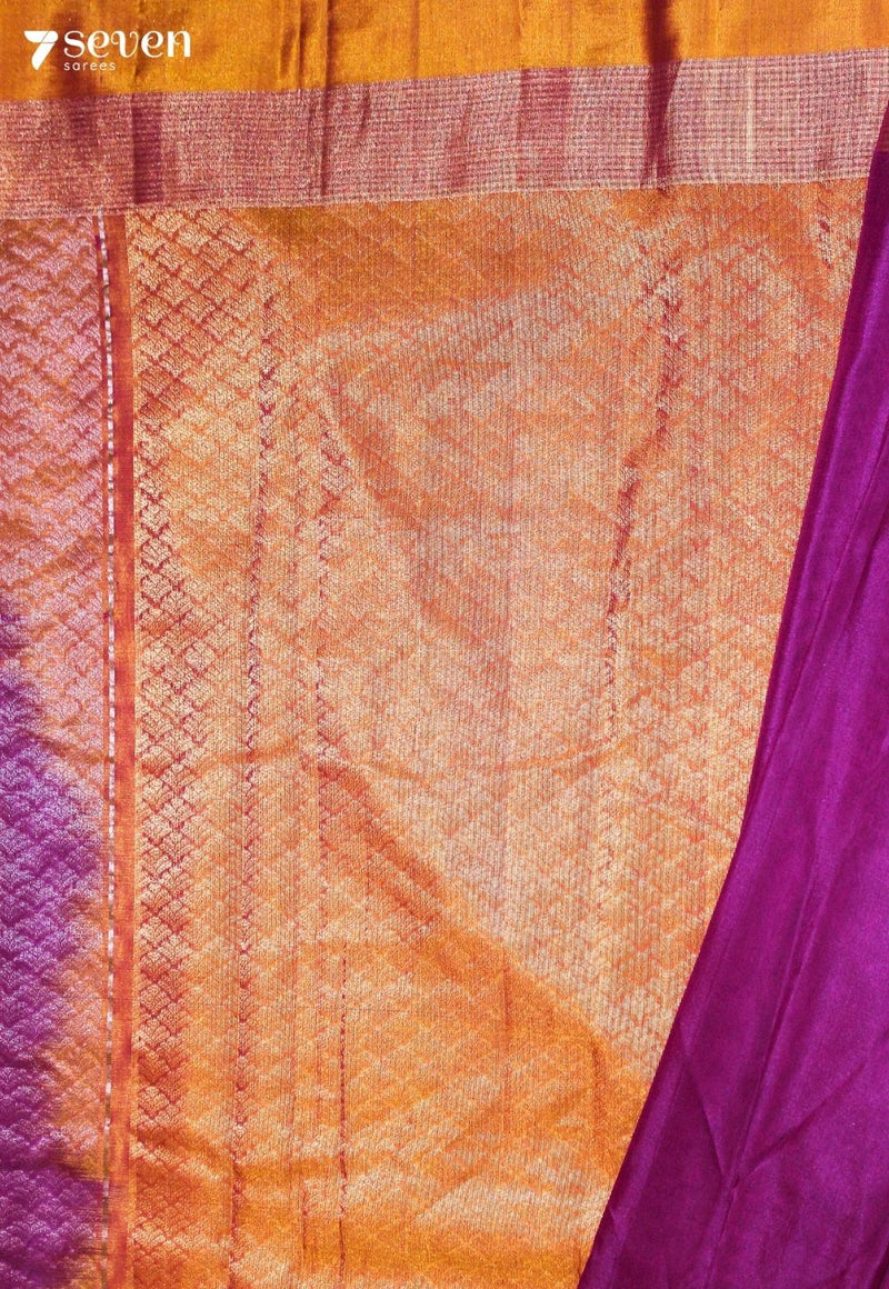 Vaanvitha Signature Seven Handloom Dark Pink Bangalore Pure Silk Cotton Saree
