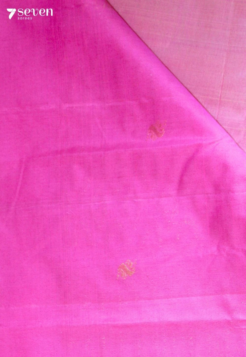 Yavetha Signature Seven Handloom Pink Bangalore Pure Silk Cotton Saree
