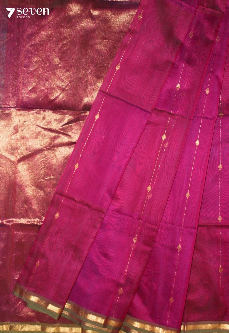 Ishaara Maheshwari Handloom Pink Silk Cotton Saree