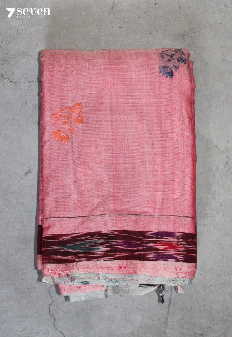 Suvaira Signature Seven Handloom Pink Bangalore Pure Cotton Saree