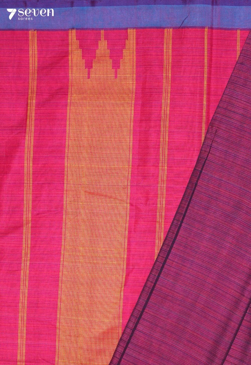 Rithaya Signature Seven Handloom Pink Bangalore Pure Cotton Saree