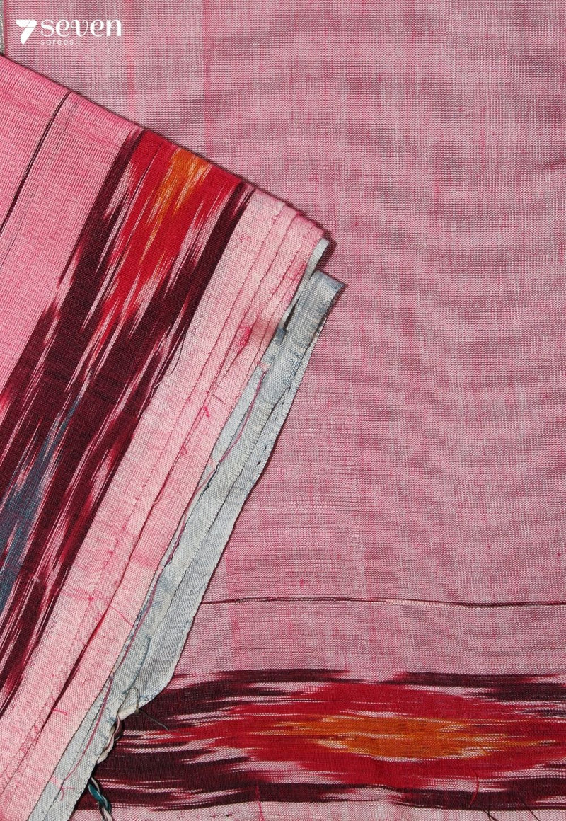 Suvaira Signature Seven Handloom Pink Bangalore Pure Cotton Saree