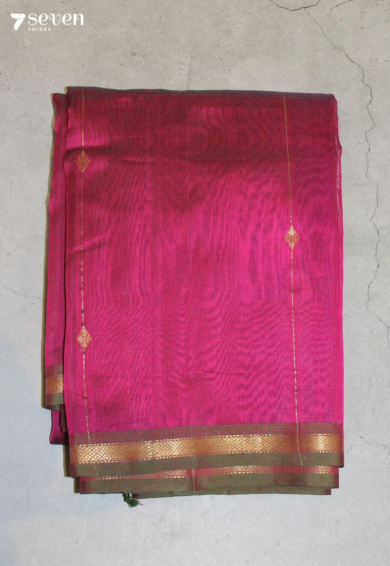 Ishaara Maheshwari Handloom Pink Silk Cotton Saree