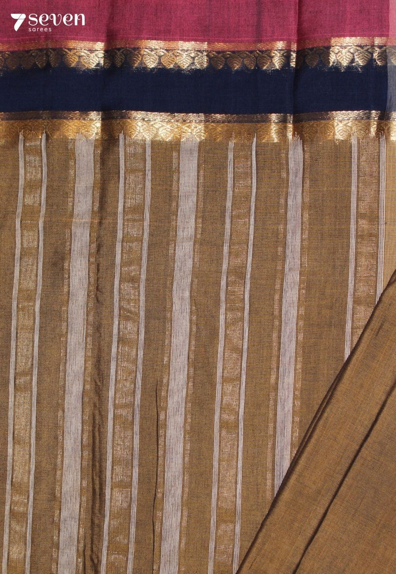 Abhiri Signature Seven Handloom Mustard Bangalore Pure Cotton Saree