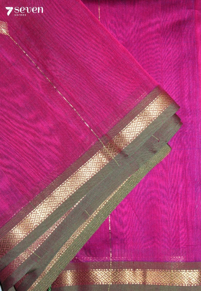 Ishaara Maheshwari Handloom Pink Silk Cotton Saree