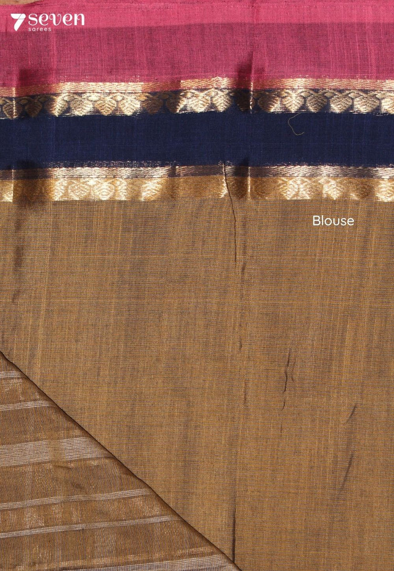 Abhiri Signature Seven Handloom Mustard Bangalore Pure Cotton Saree