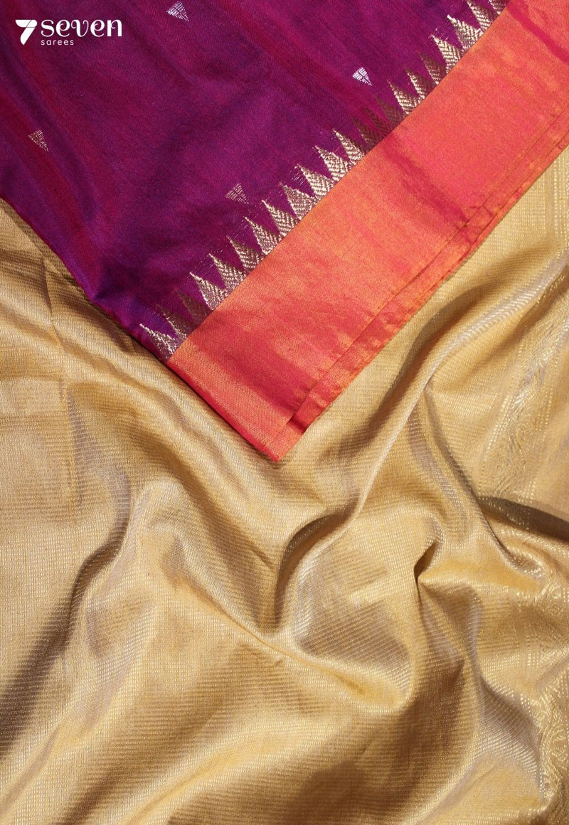 Karvini Signature Seven Handloom Pink Bangalore Pure Silk Cotton Saree