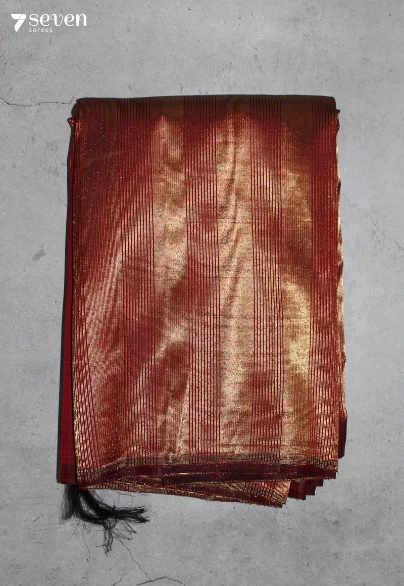 Aruvani Signature Seven Handloom Maroon Bangalore Pure Silk Saree|Silk Mark Certified