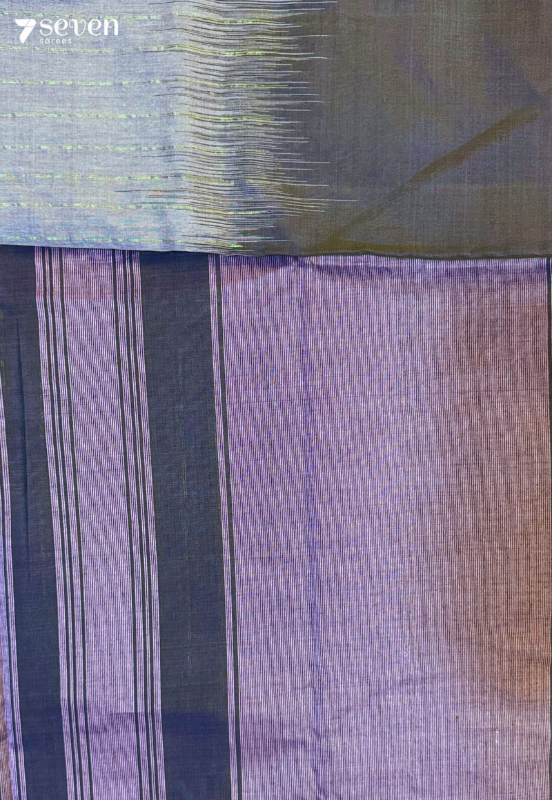 Dusky Clouds Seven Handloom Navy Bangalore Pure Cotton Saree