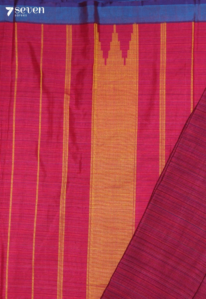 Yavani Signature Seven Handloom Pink Bangalore Pure Cotton Saree