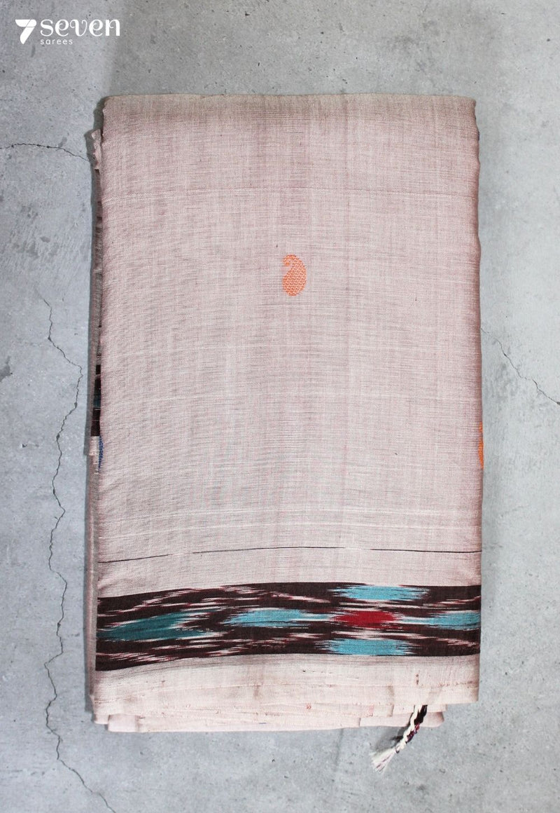 Vaaruni Signature Seven Handloom Pink-Grey Bangalore Pure Cotton Saree