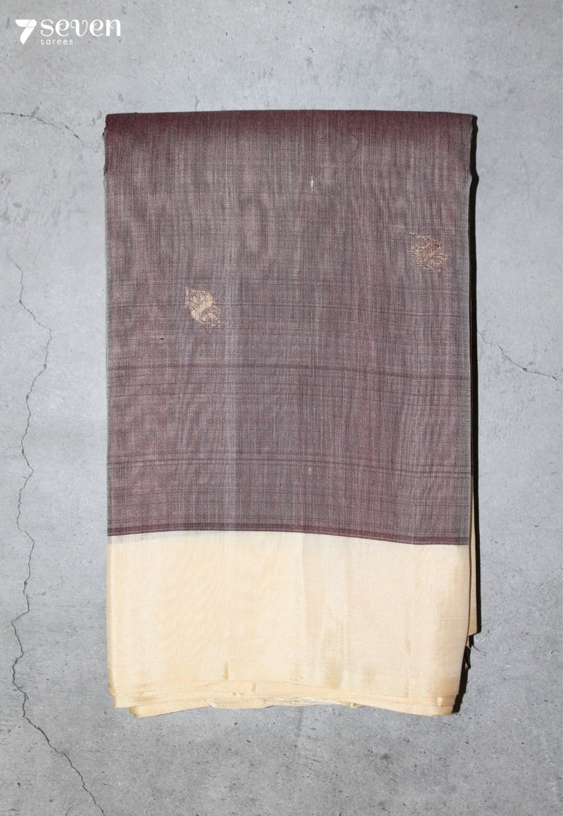 Lavanya Signature Seven Handloom Grey Bangalore Pure Silk Cotton Saree