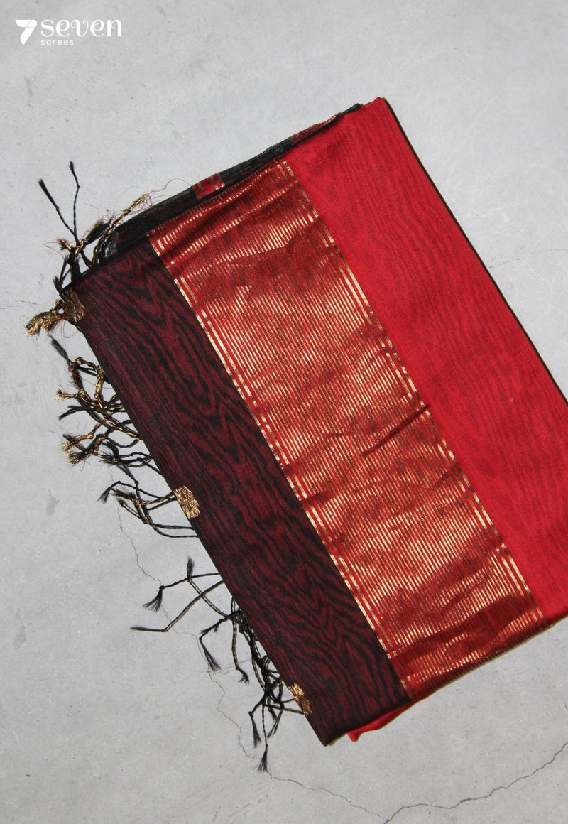 Aviratha Maheshwari Handloom Black Silk Cotton Saree