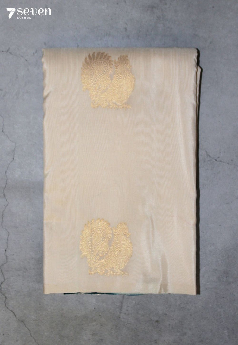 Ayyara Signature Seven Handloom Off-White Bangalore Pure Silk Cotton Saree