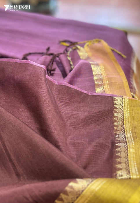 Ira Signature Seven Handloom Dark Brown Bangalore Pure Cotton Saree