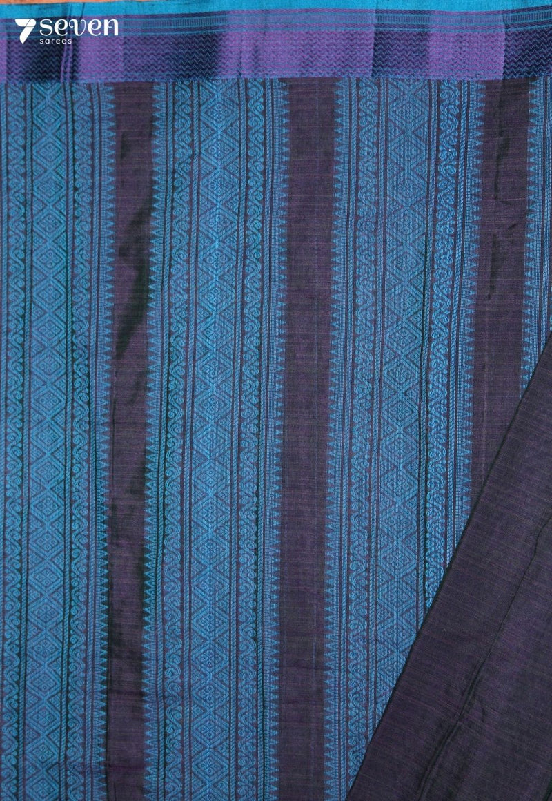 Maalvya Signature Seven Handloom Purple Bangalore Pure Cotton Saree