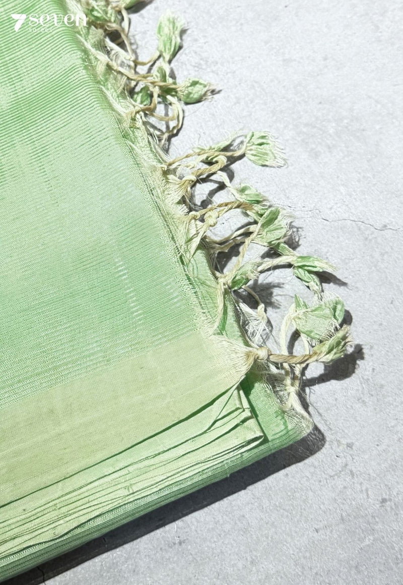 Anagha Mangalagiri Handloom Green Vegan Silk Saree