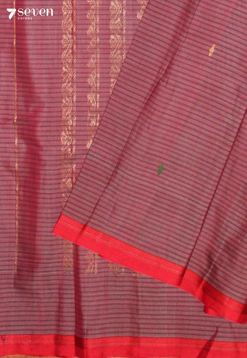 Veymira Signature Seven Handloom Pink Bangalore Pure Cotton Saree