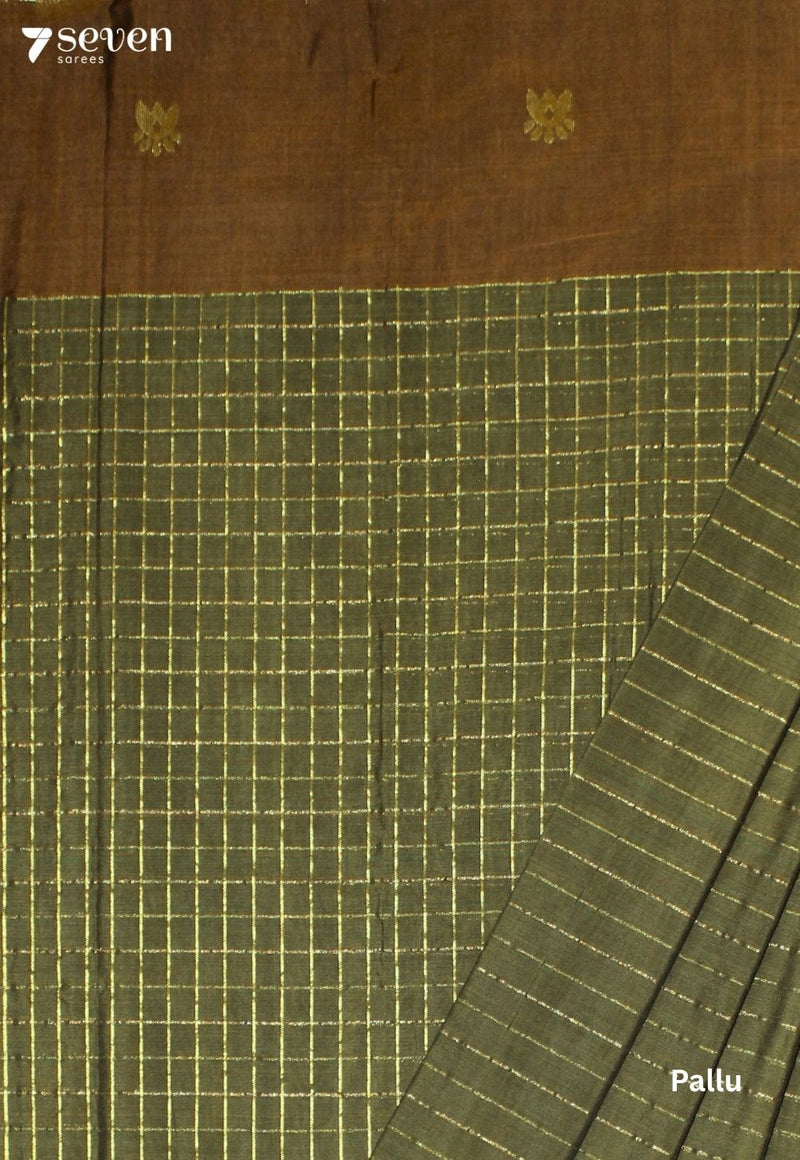 Tuhara Signature Seven Handloom Green Bangalore Pure Cotton Saree