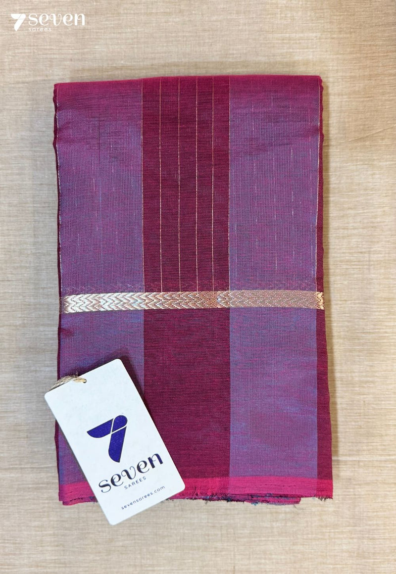 Indigo Ladoo Signature Seven Handloom Purple Bangalore Vegan Silk Saree