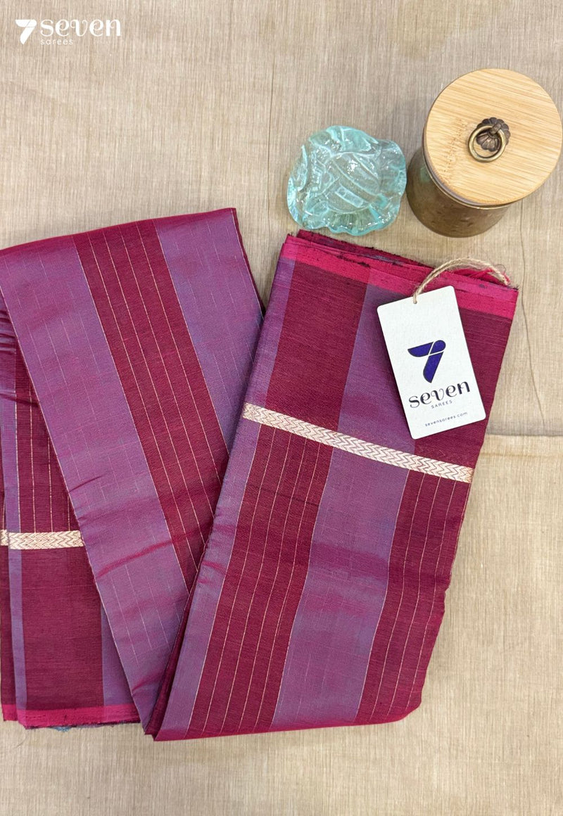 Indigo Ladoo Signature Seven Handloom Purple Bangalore Vegan Silk Saree
