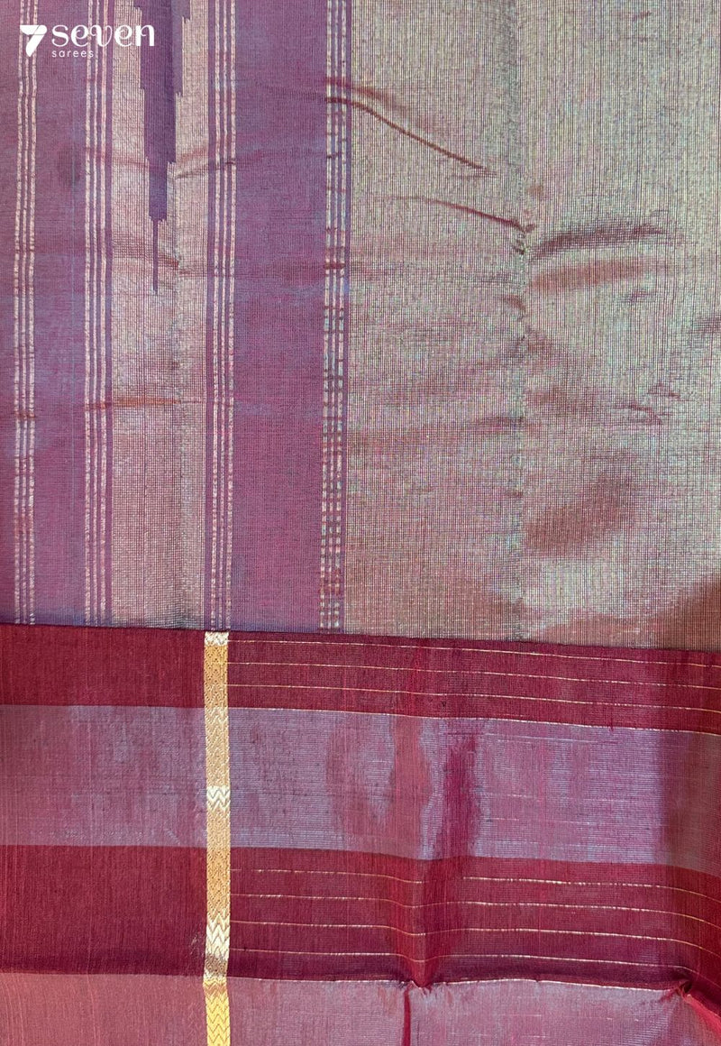 Indigo Ladoo Signature Seven Handloom Purple Bangalore Vegan Silk Saree