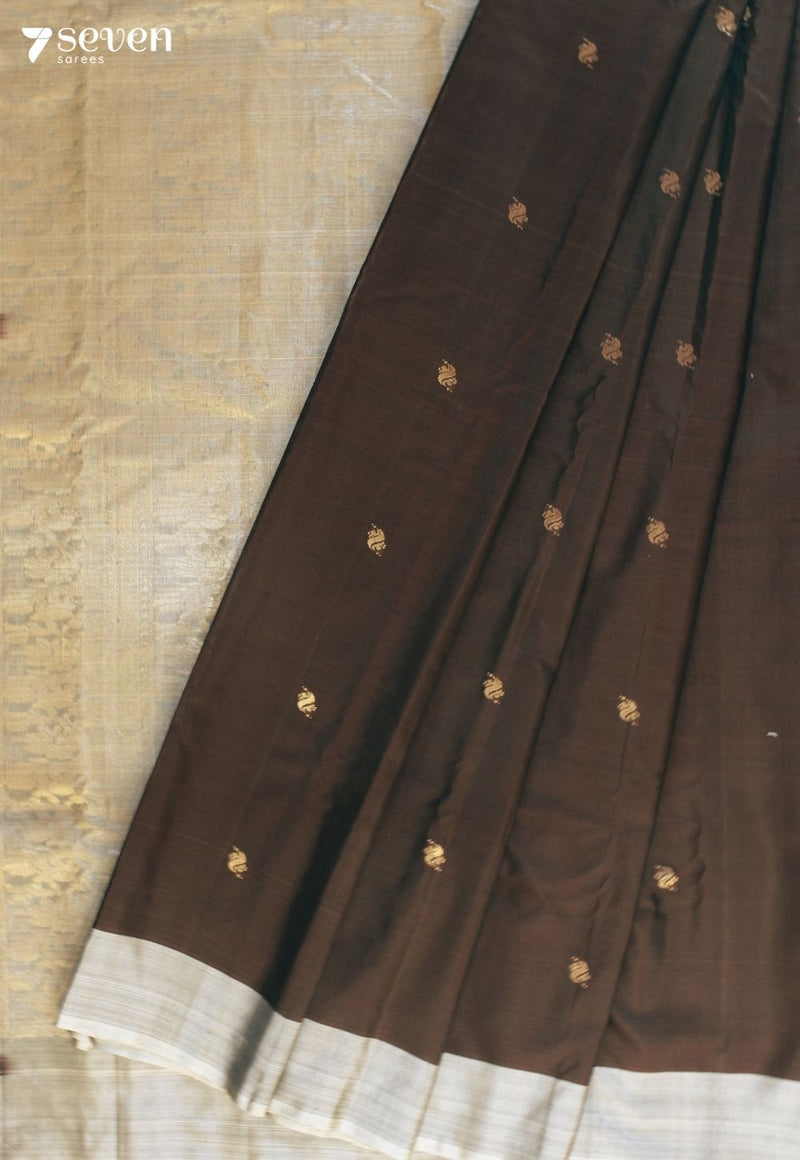 Eshvani Signature Seven Handloom Green Bangalore Pure Silk Cotton Saree
