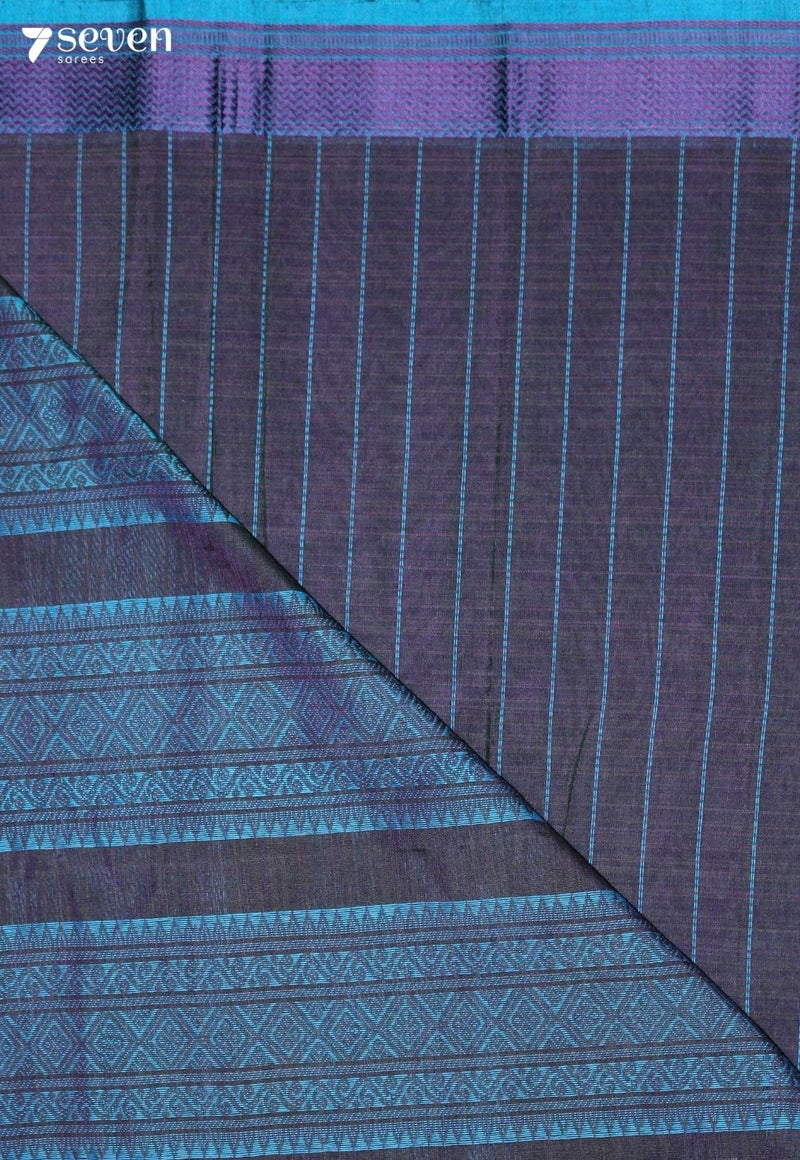 Maalvya Signature Seven Handloom Purple Bangalore Pure Cotton Saree