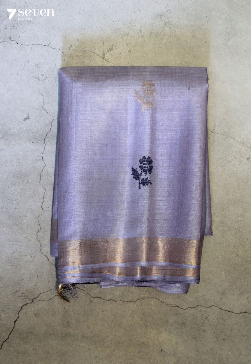 Spring Tide Handloom Lavender Pure Tussar Silk(Kosa) Saree| Silk Mark Certified