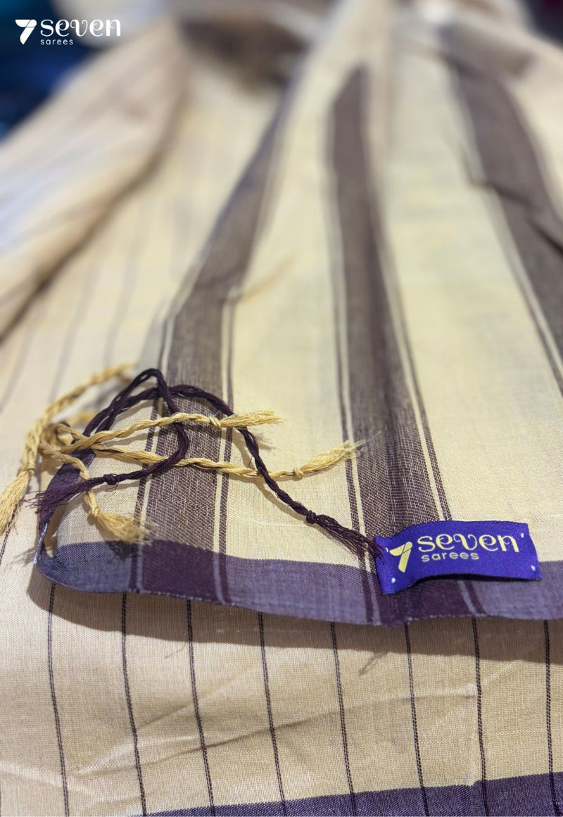 Tisha Signature Seven Handloom Sandal Bangalore Pure Cotton Saree