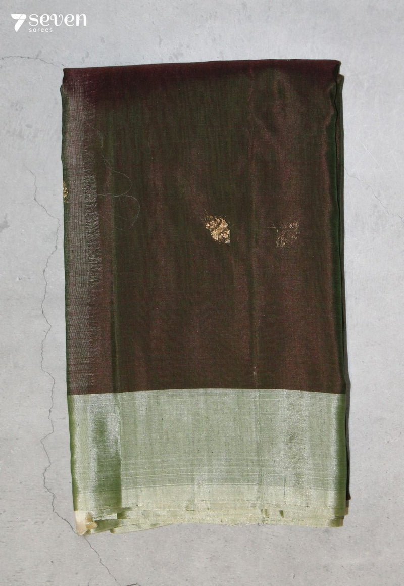 Eshvani Signature Seven Handloom Green Bangalore Pure Silk Cotton Saree