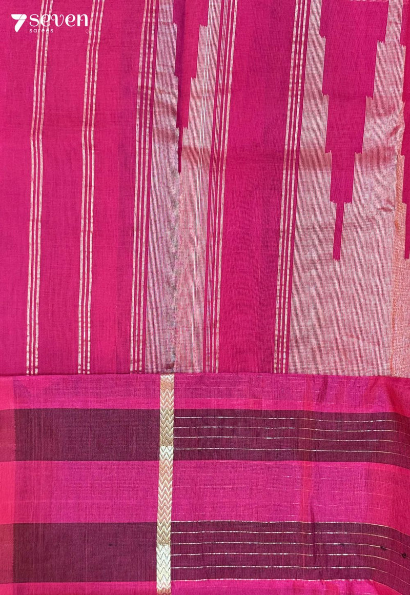 Cinnamon Kashi Signature Seven Handloom Pink Bangalore Vegan Silk Saree