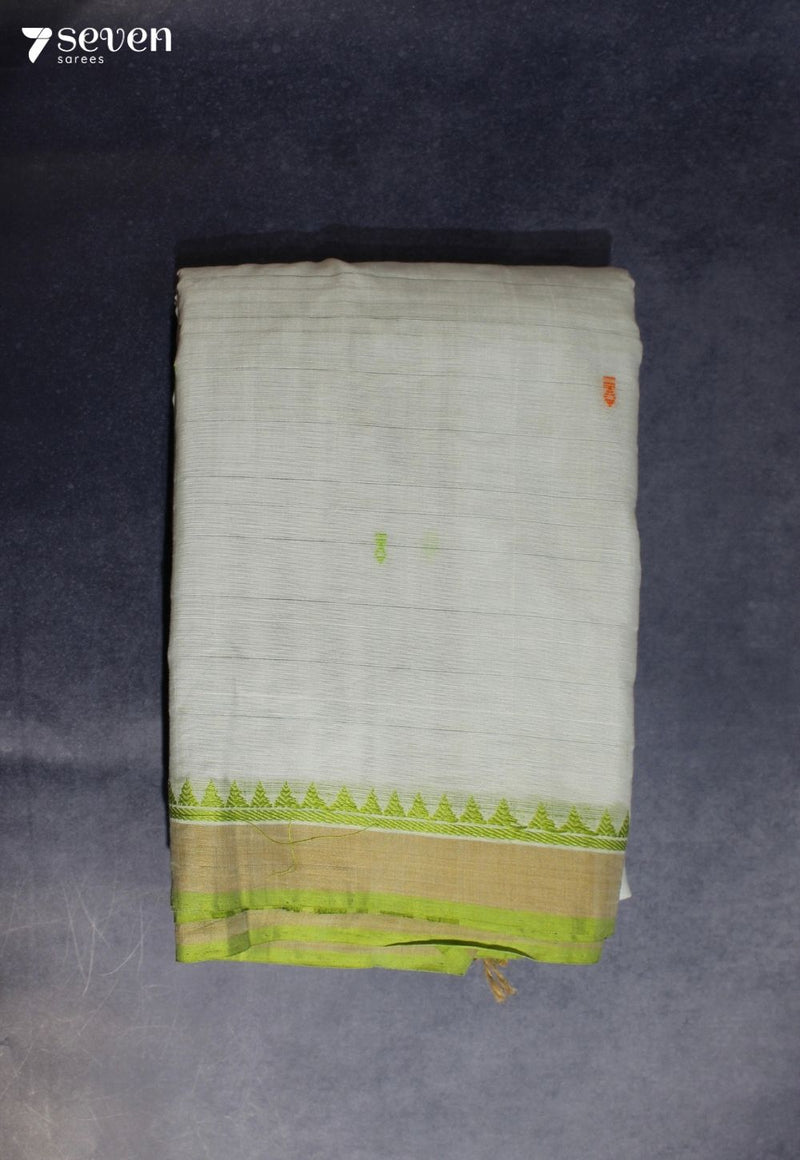 Neshara Signature Seven Handloom Ice Blue Bangalore Pure Cotton Saree